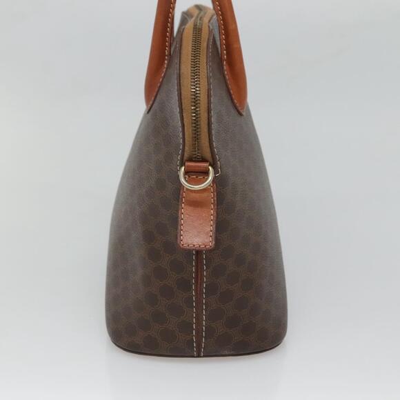 CELINE Macadam Canvas Hand Bag Pvc Leather Brown Gold - Picture 5 of 12